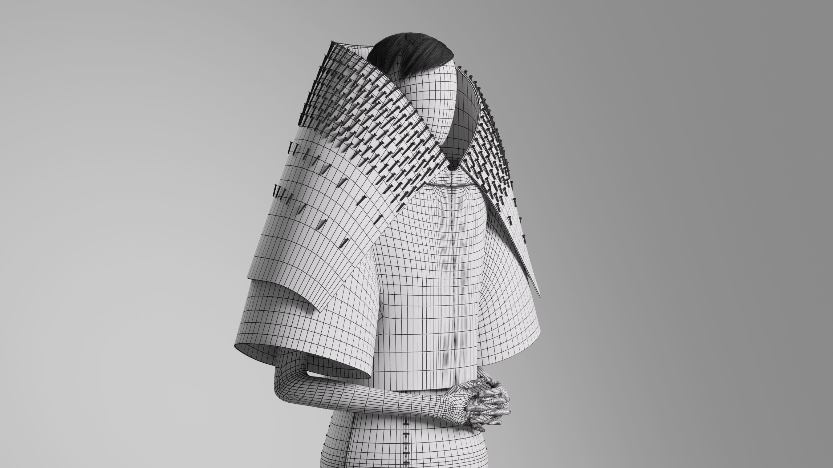 Gareth Pugh Spring 2018 model 02 3D model_7