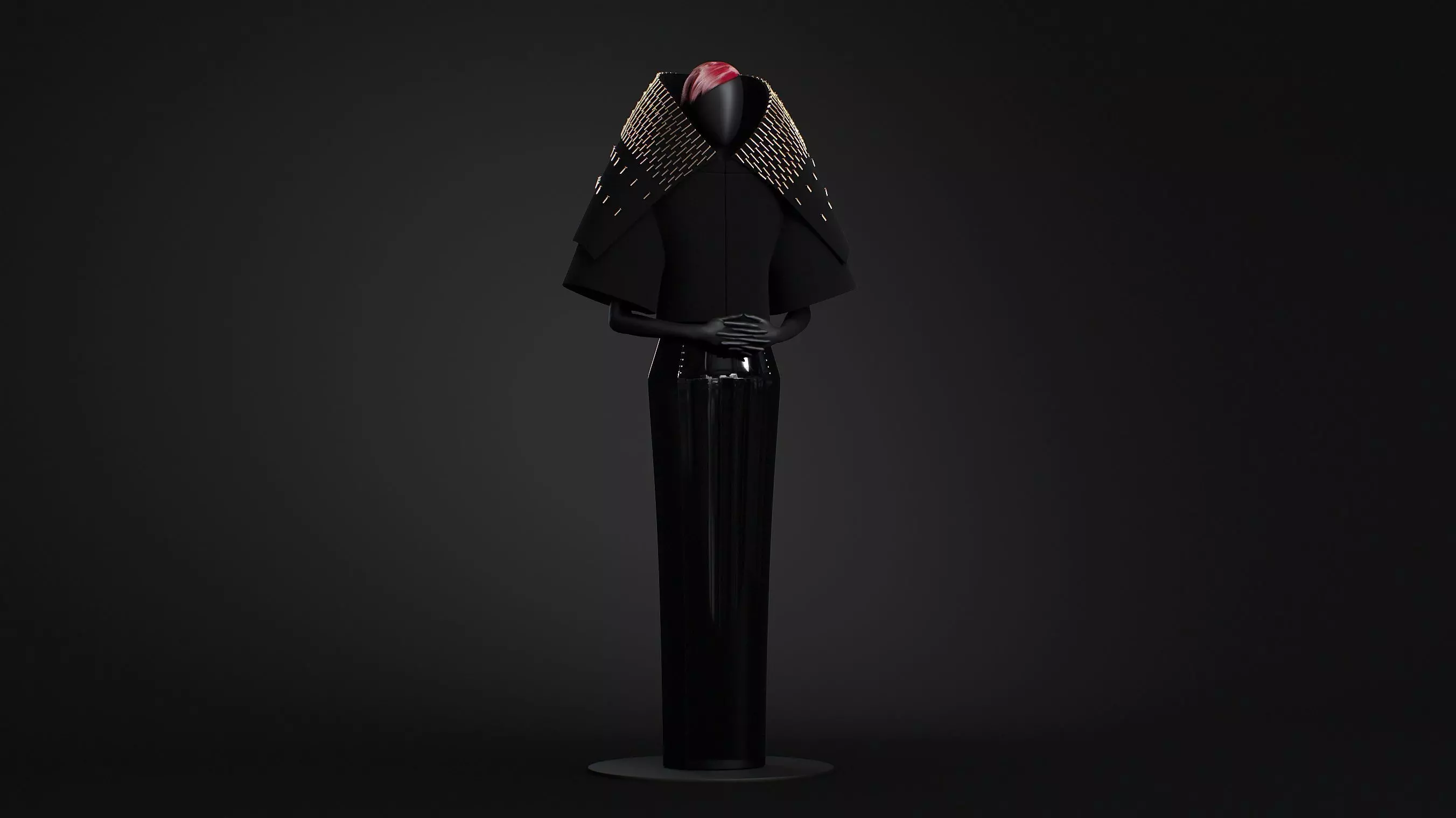 Gareth Pugh Spring 2018 model 02 3D model_0