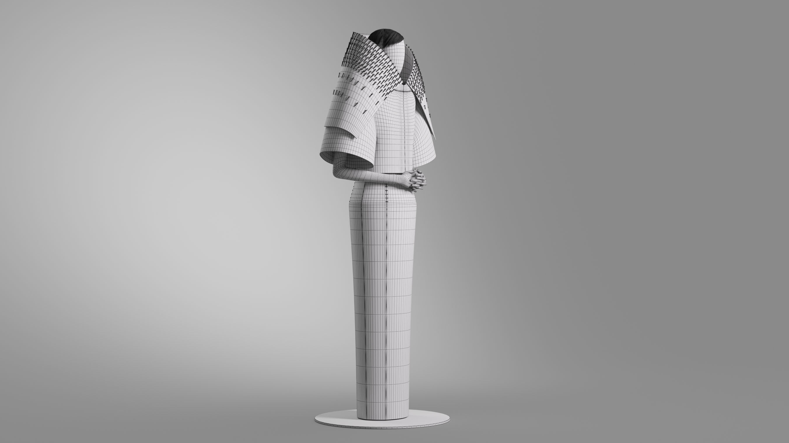 Gareth Pugh Spring 2018 model 02 3D model_5