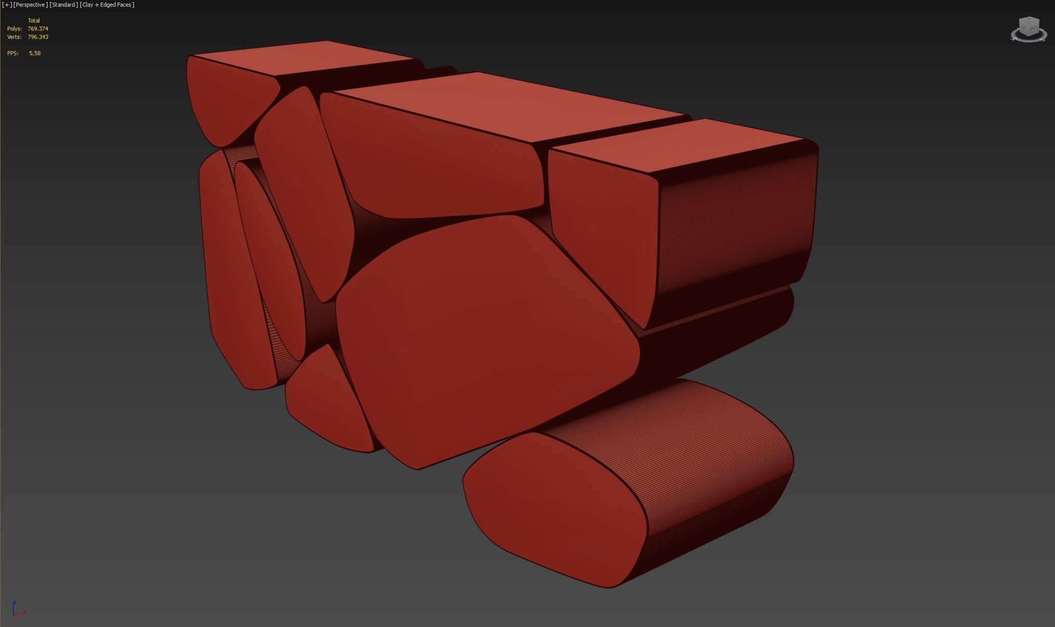 Stones Console 3D model_5