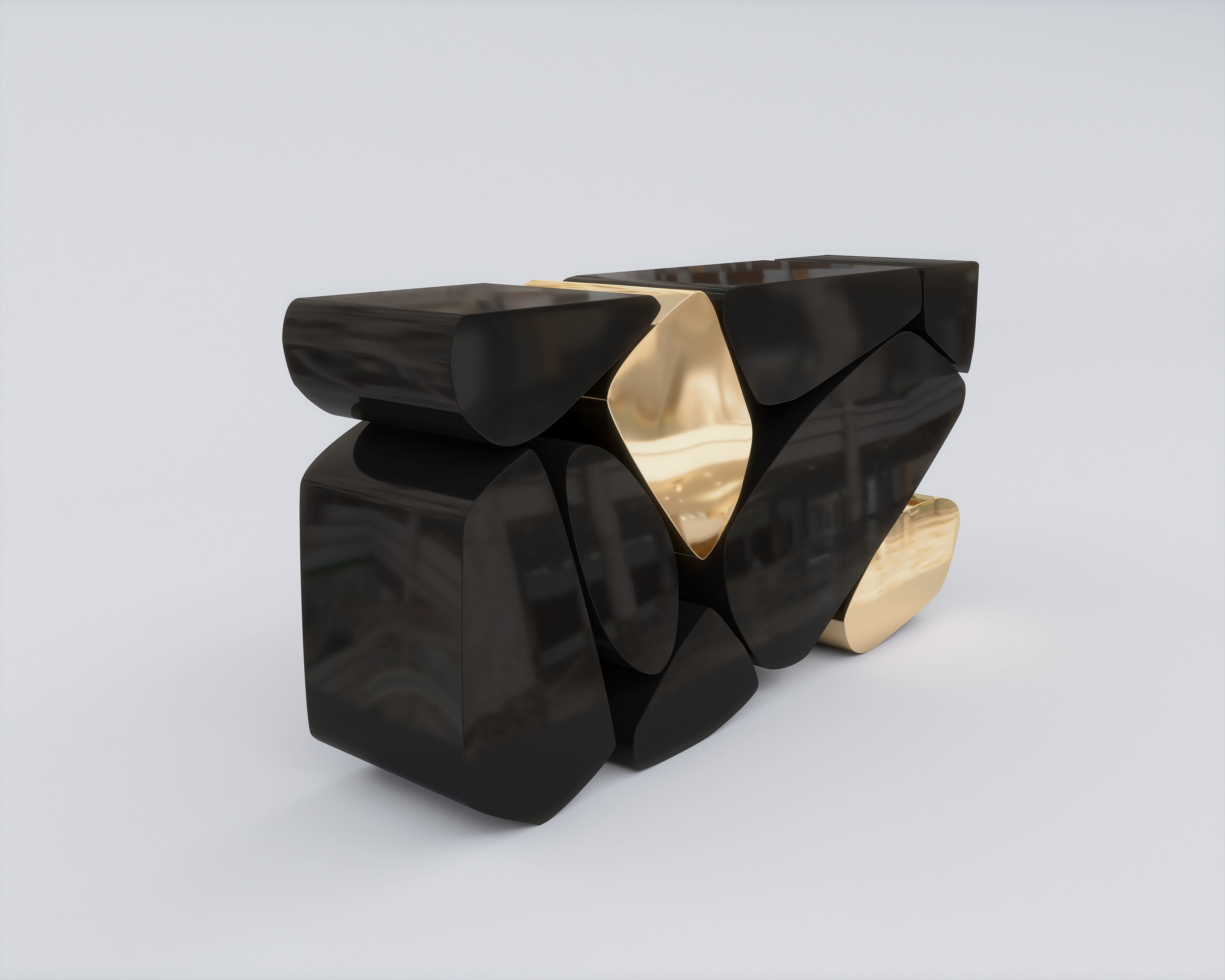 Stones Console 3D model_1