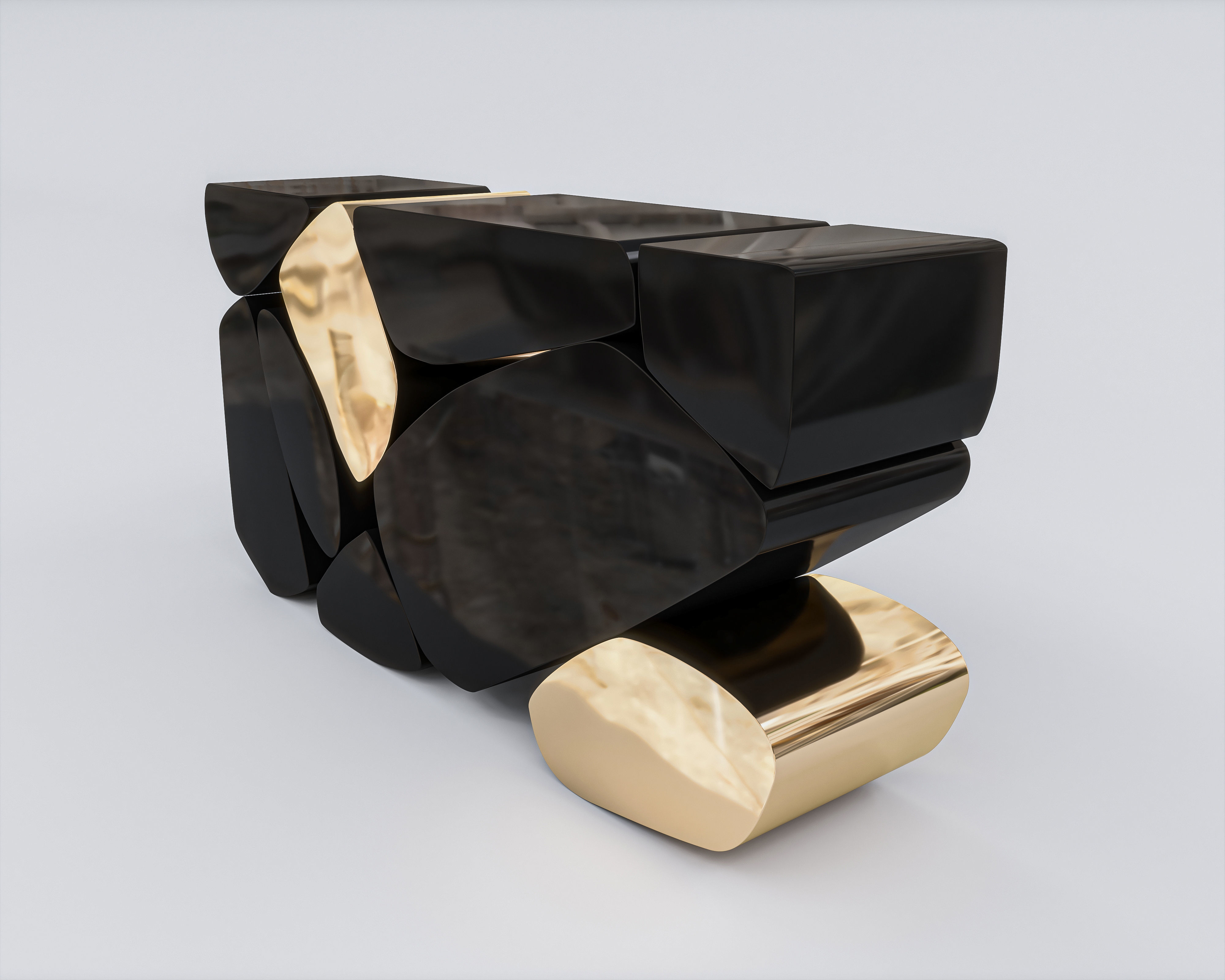 Stones Console 3D model_2