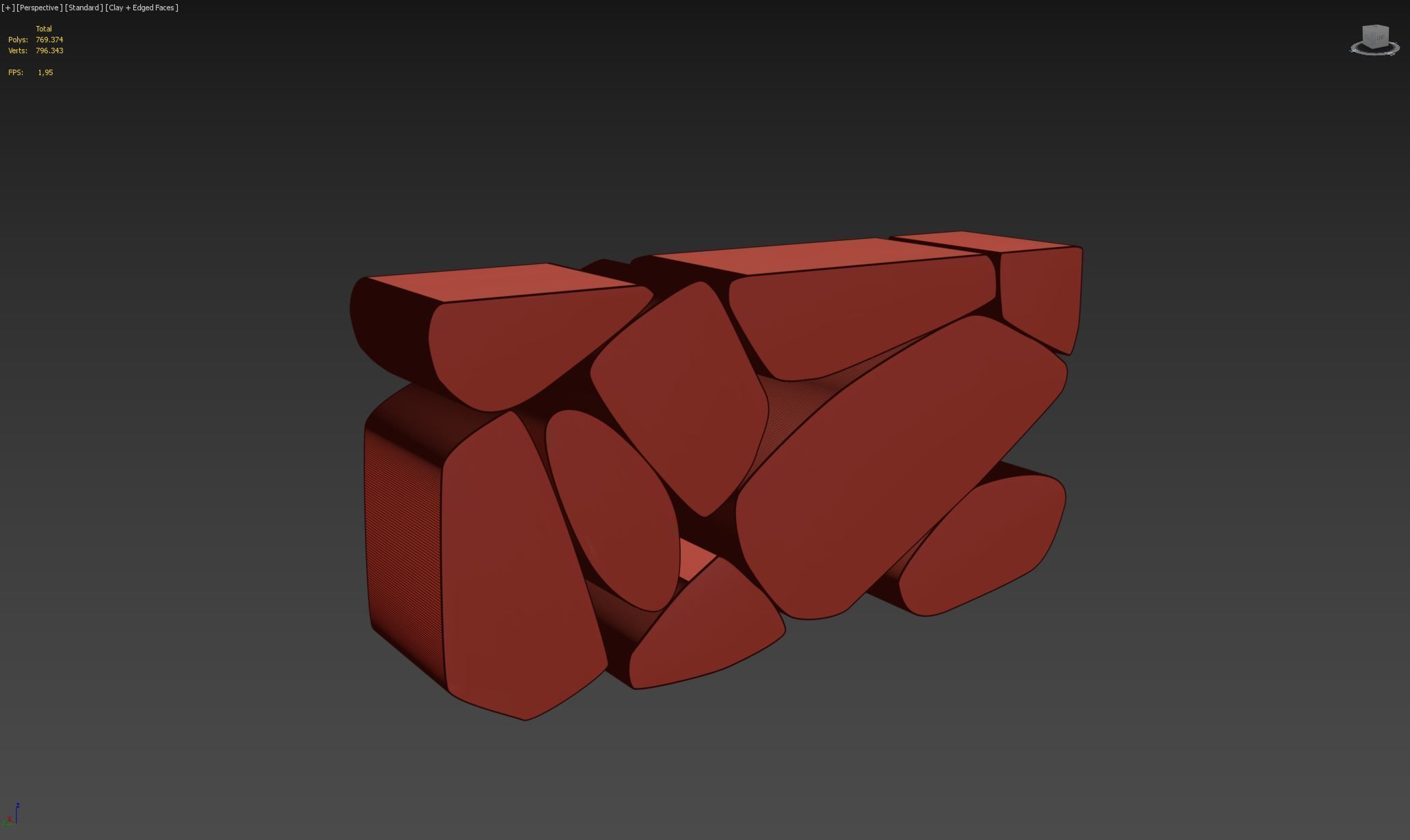 Stones Console 3D model_3
