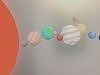 space ball and coin Low-poly 3D model