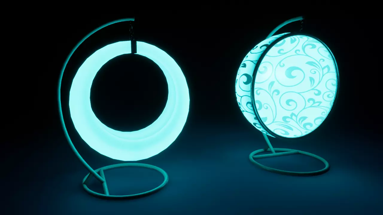 Led Swing Chairs Low-poly 3D model