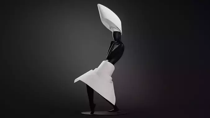 Pleats Origami Fashion Editorial Model 02