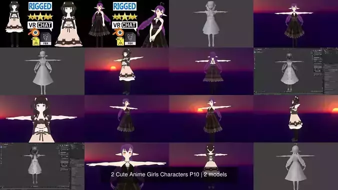 2 Cute Anime Girls Characters P10