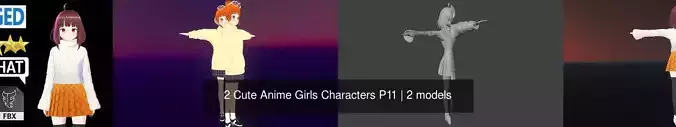 2 Cute Anime Girls Characters P11
