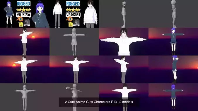 2 Cute Anime Girls Characters P13