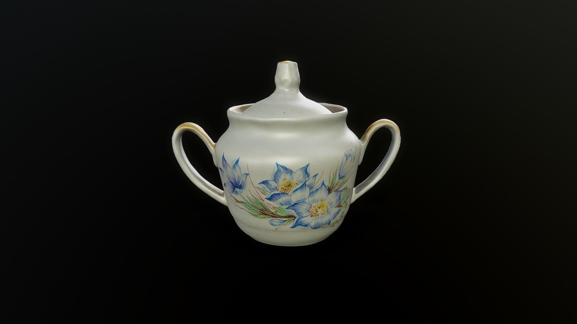 3D Scan Sugar Bowl 01 Low-poly 3D model_2