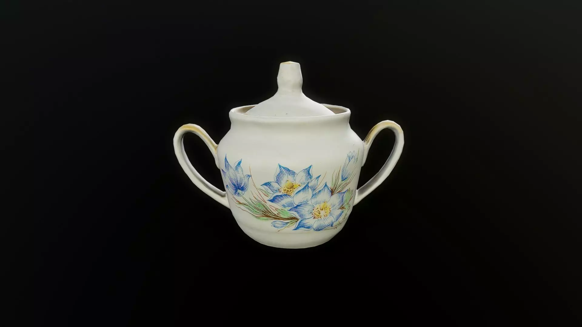 3D Scan Sugar Bowl 01 Low-poly 3D model_0