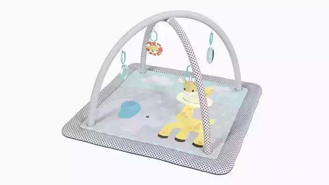 Baby playmat with toys 3D model