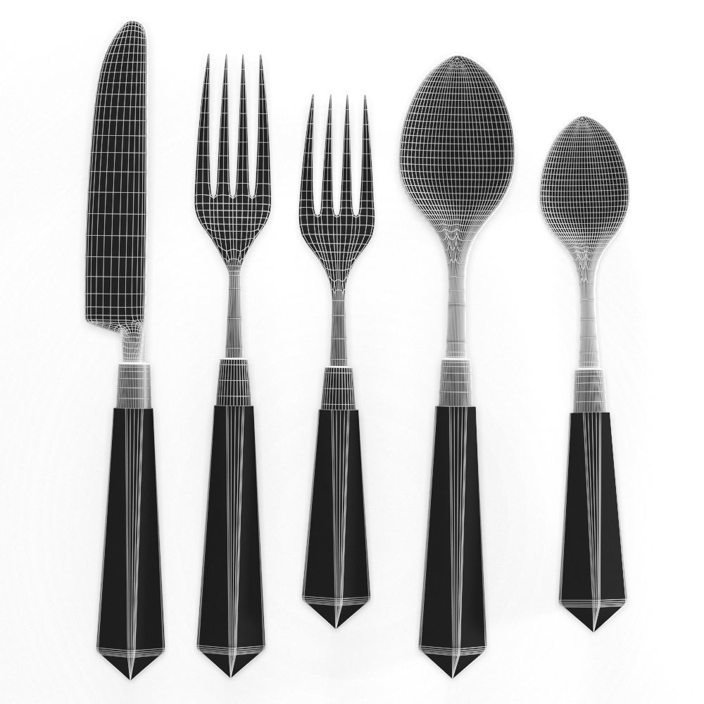 perrin  cutlery  set 3D model_1