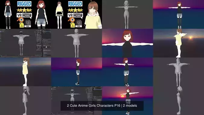 2 Cute Anime Girls Characters P16