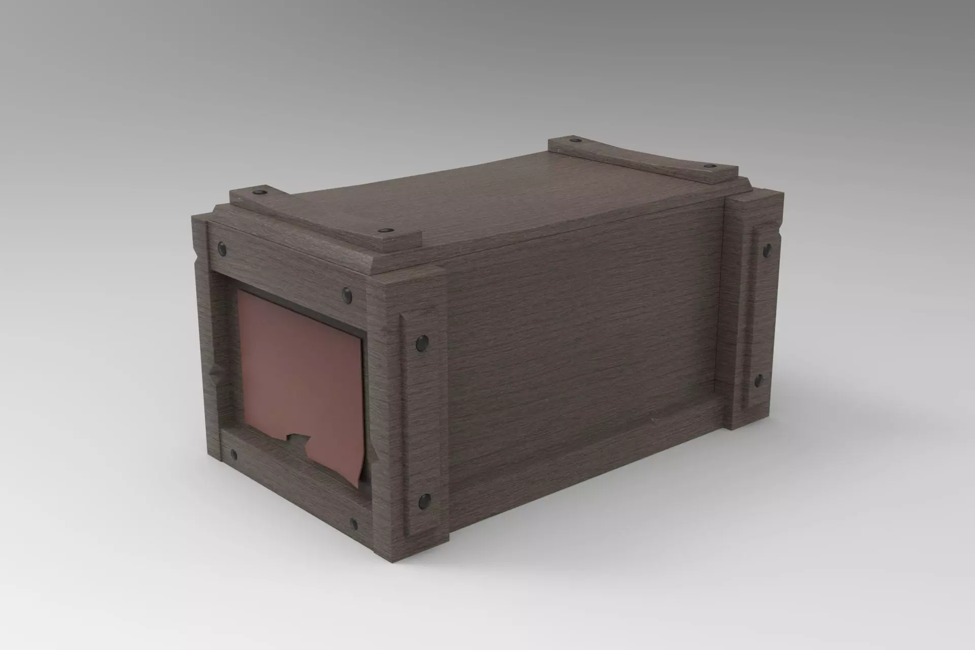 Wood Box 3D model_0