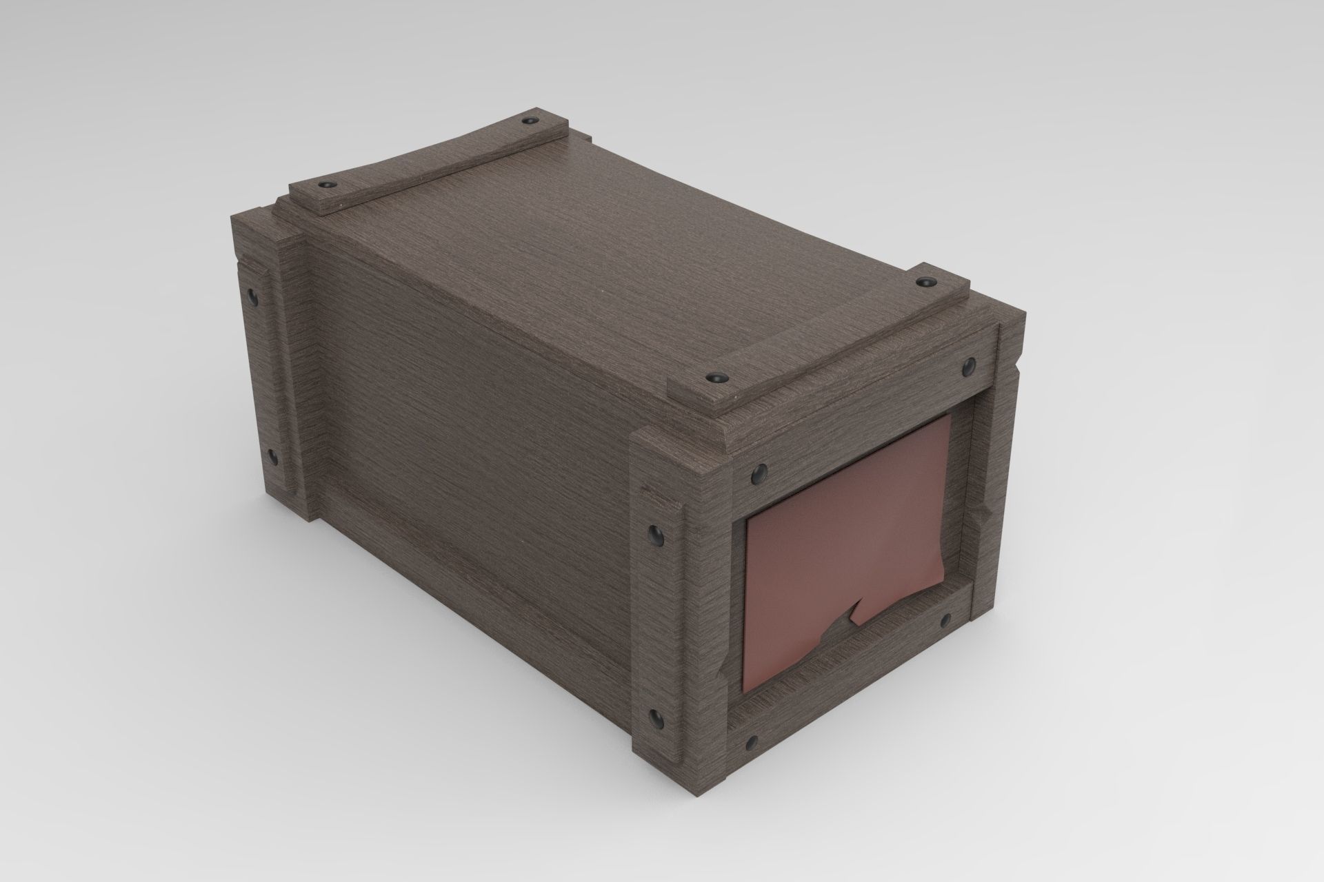 Wood Box 3D model_1