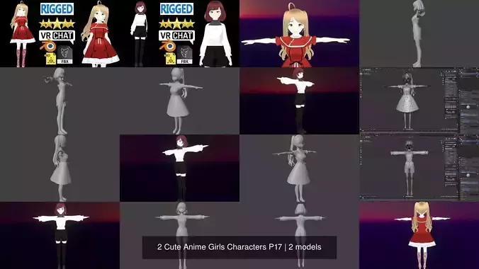 2 Cute Anime Girls Characters P17