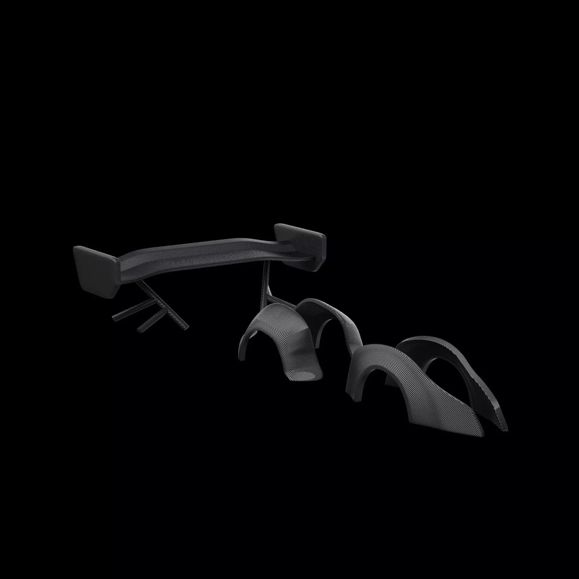 Spoiler tuning part auto 3D model