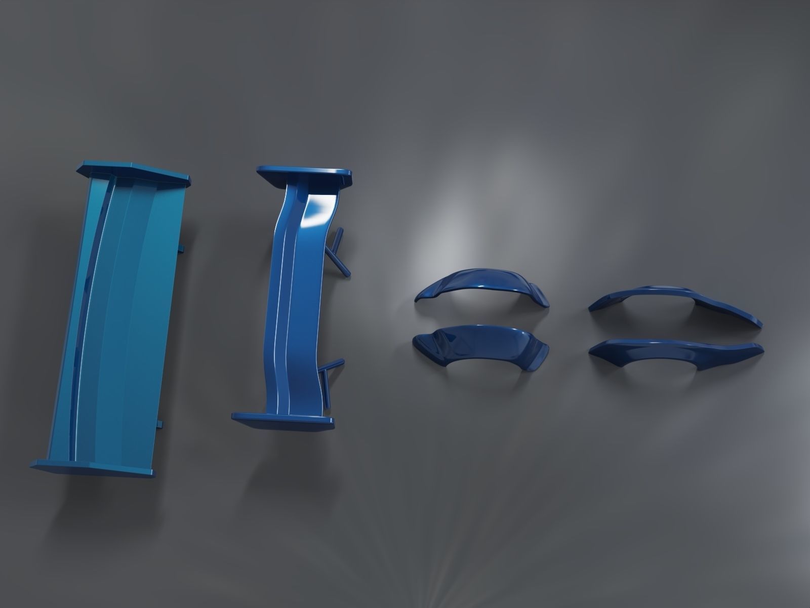 Spoiler tuning part auto  3D model_2