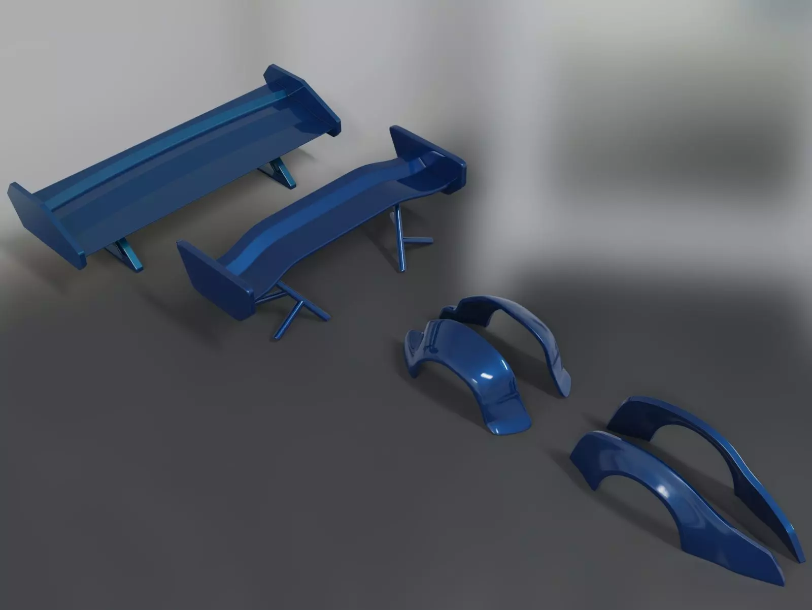 Spoiler tuning part auto  3D model_0