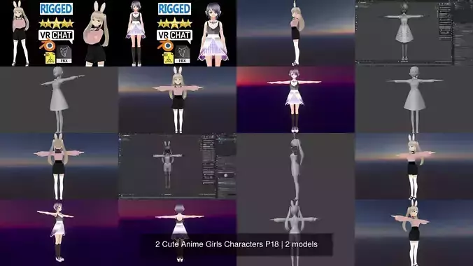 2 Cute Anime Girls Characters P18