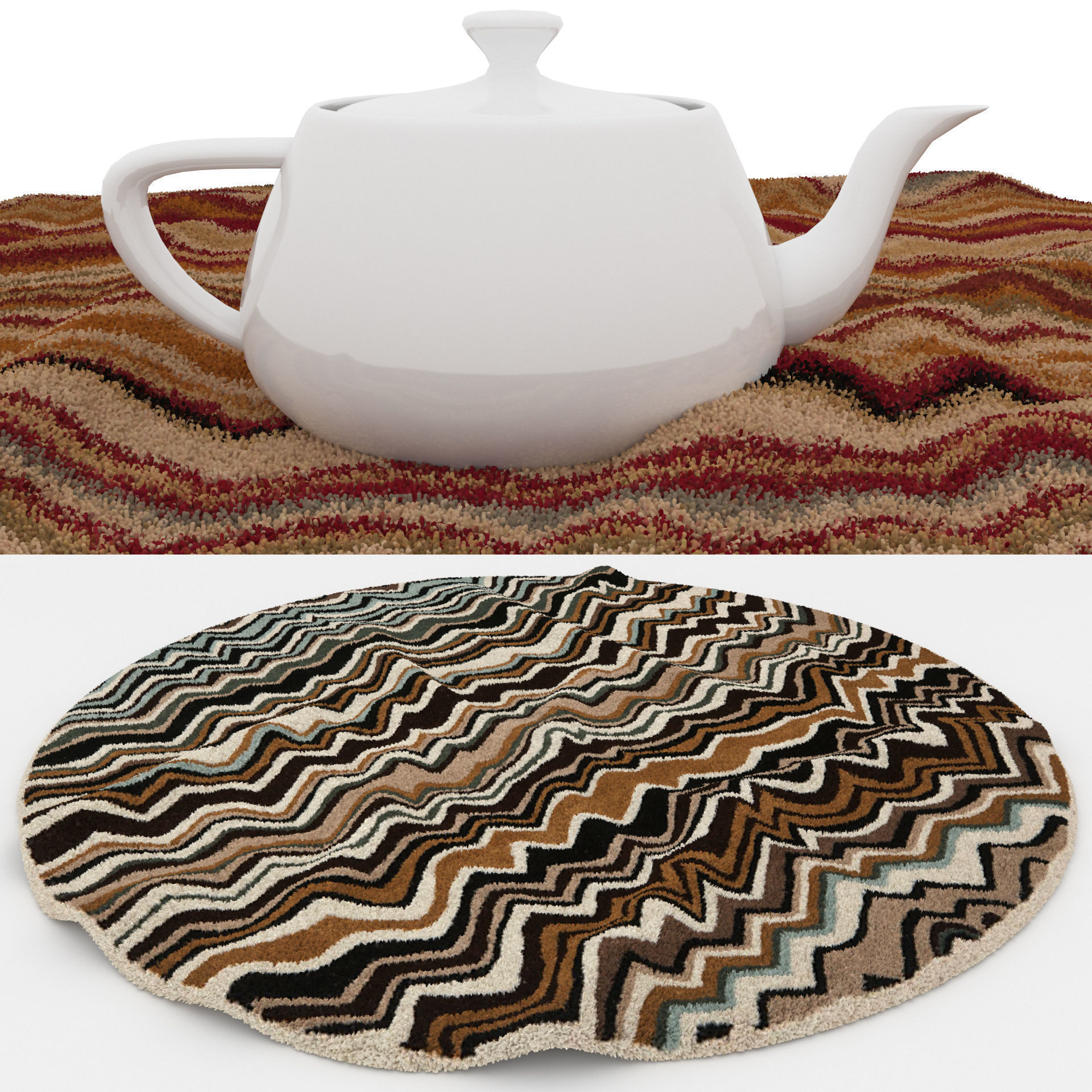 9 in 1 Rug Collection No 31 Low-poly 3D model_8