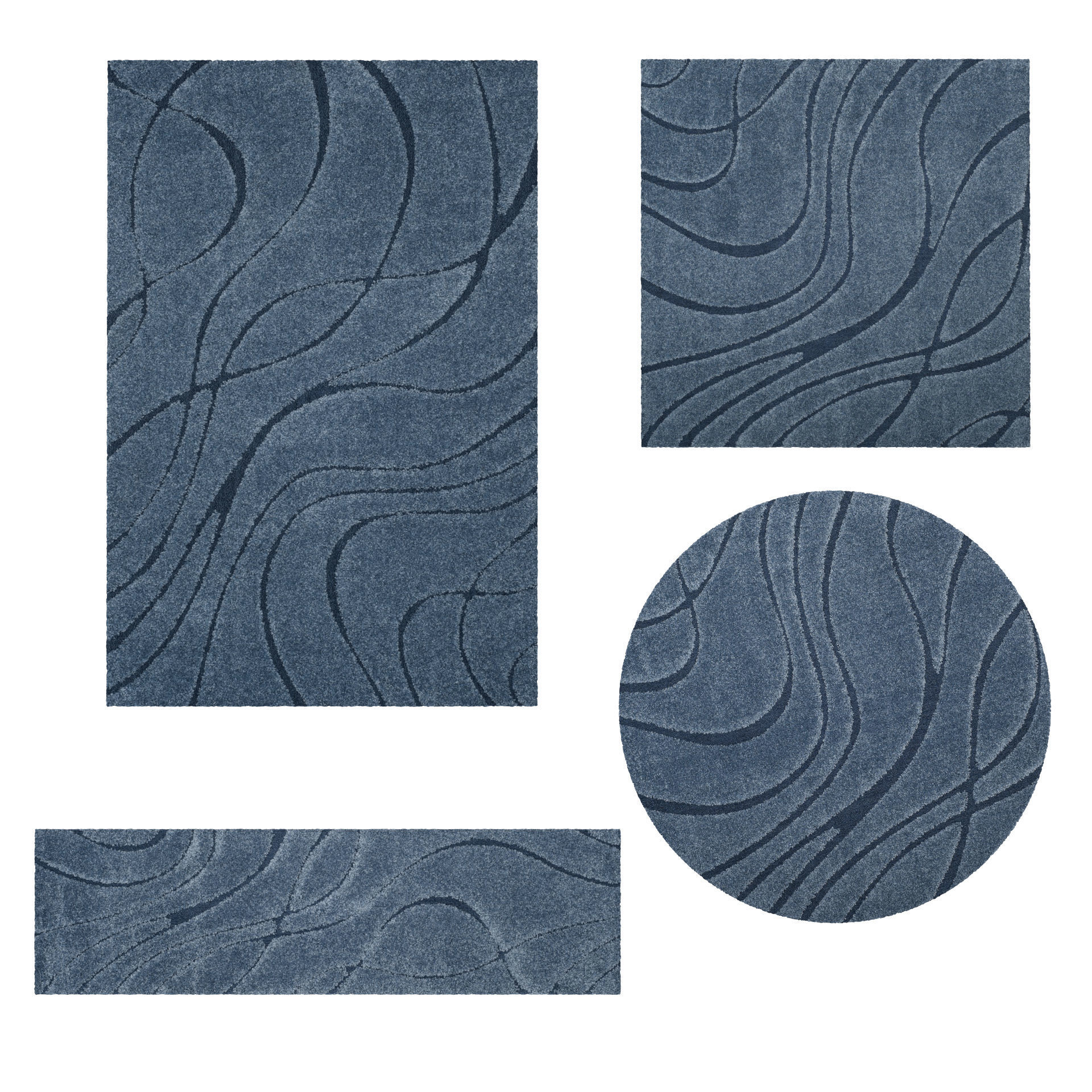9 in 1 Rug Collection No 31 Low-poly 3D model_9