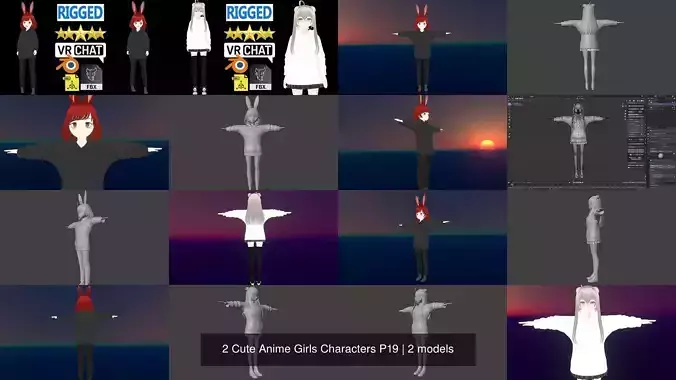 2 Cute Anime Girls Characters P19