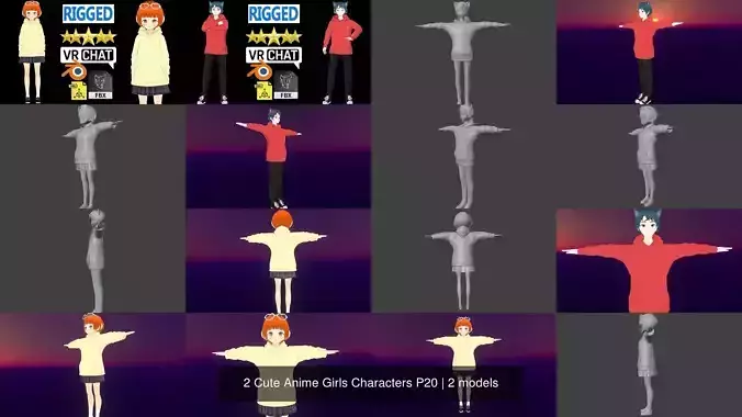 2 Cute Anime Girls Characters P20