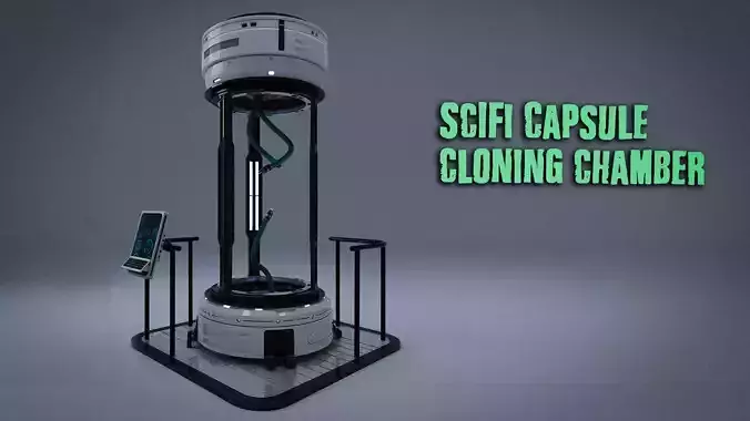Sci-Fi Capsule Cloning Chamber Device Asset