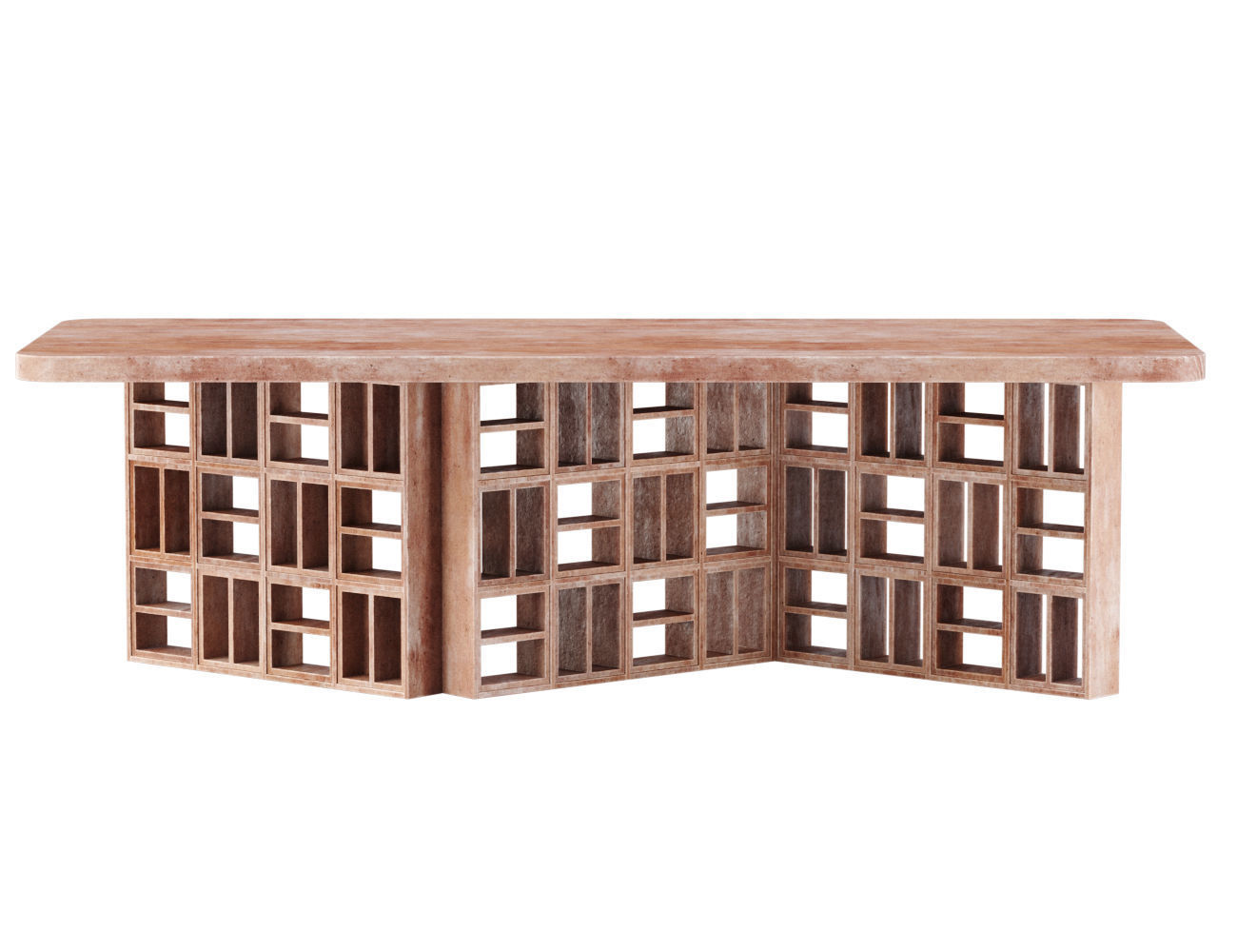 Rock ceramic dining table  3D model_3