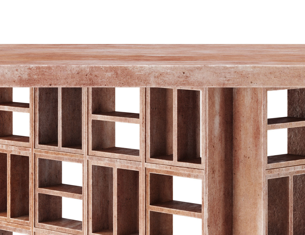 Rock ceramic dining table  3D model_2