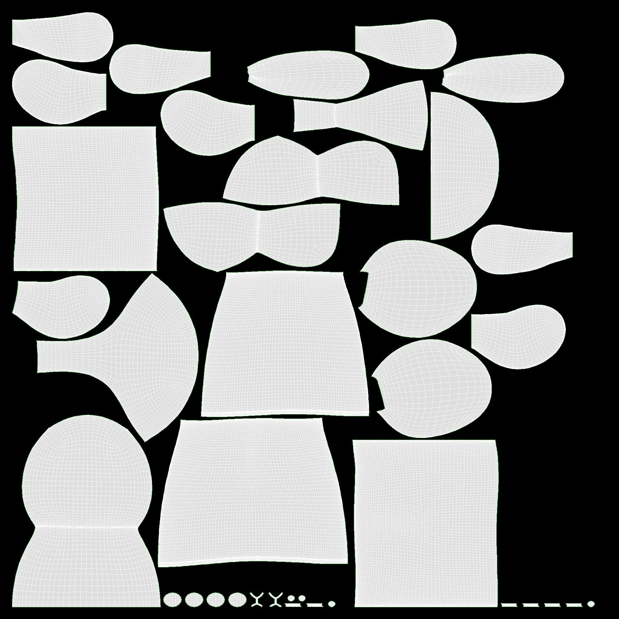 Bunny toy girl and boy 3D model_13