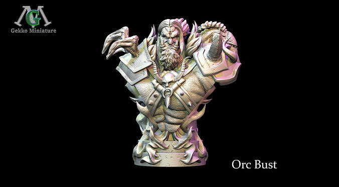 Orc Bust STL 3D Model for FDM and SLA 3D Printing 3D print model