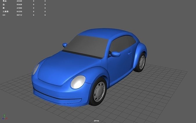 Beetle car Volkswagen AG Golf wheel vehicle automobile clasical 3D model