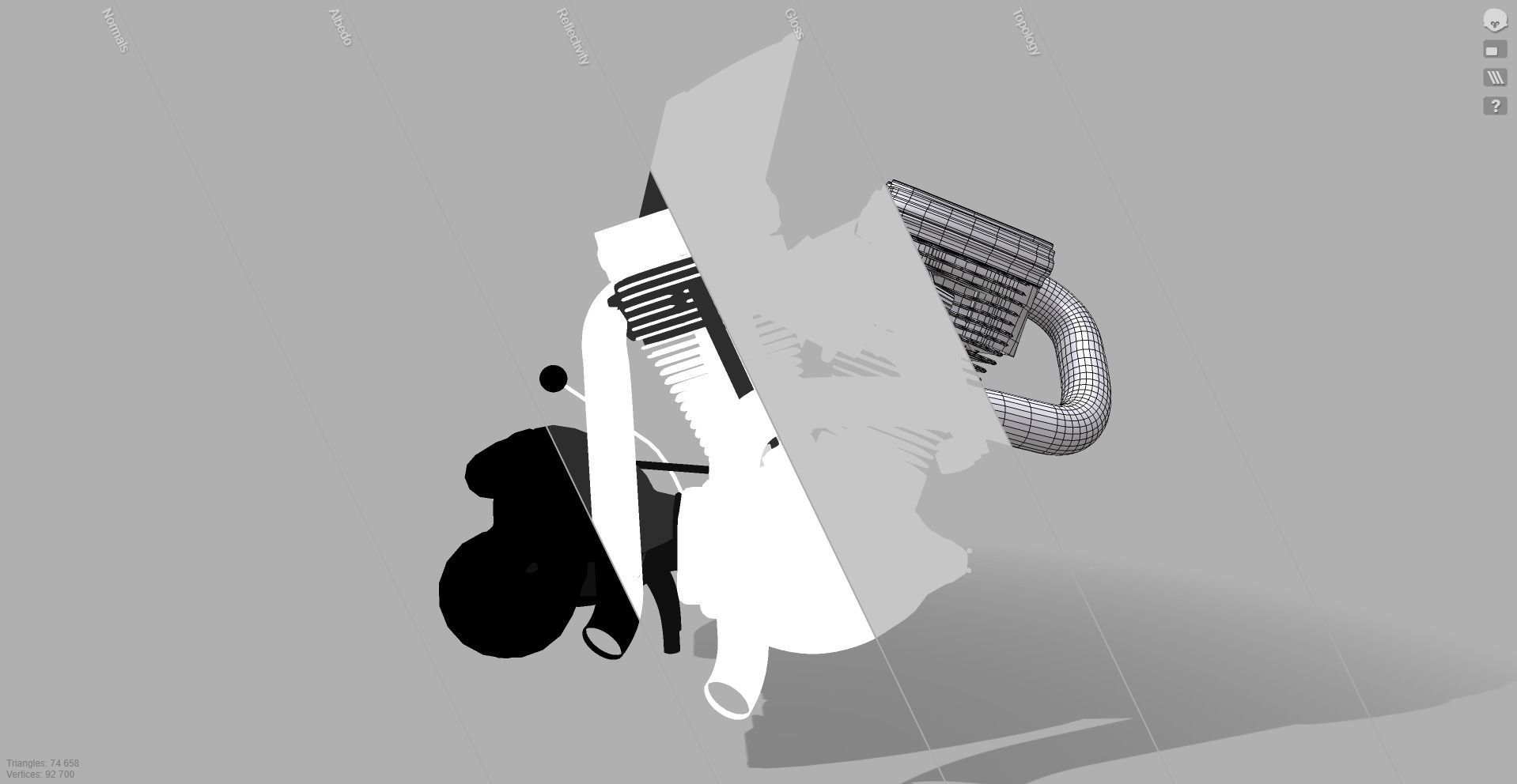 Motorcycle engine 3D model_15