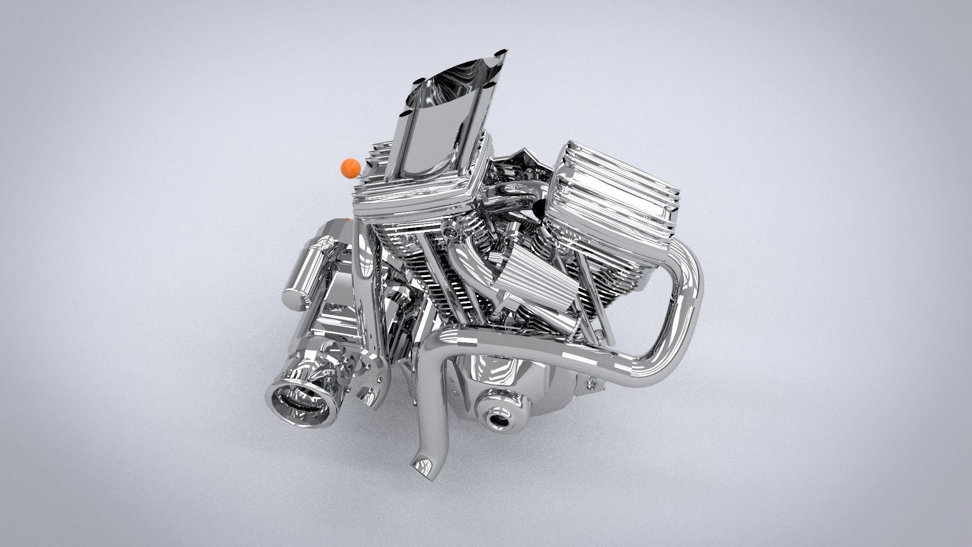 Motorcycle engine 3D model_11
