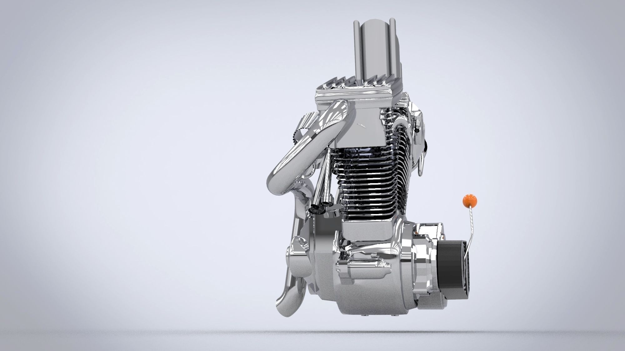 Motorcycle engine 3D model_10