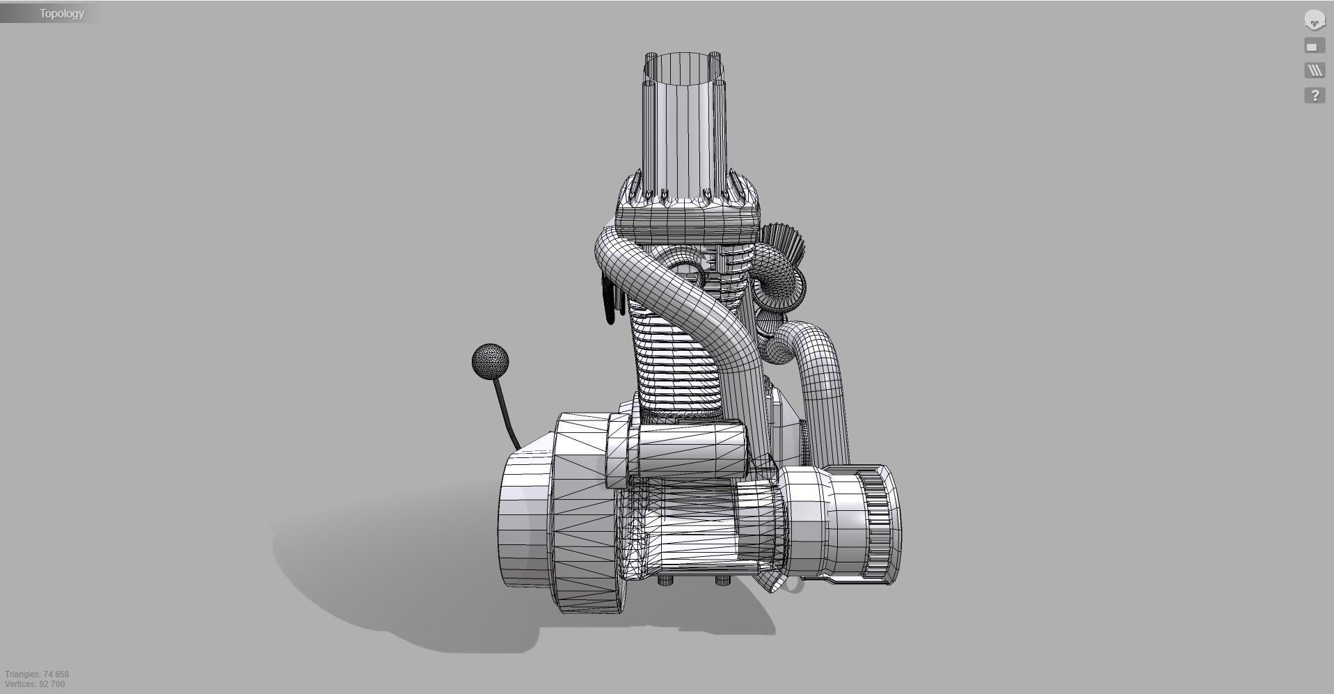 Motorcycle engine 3D model_14