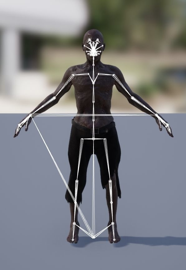 Zombie lowpoly rigged Low-poly 3D model_28