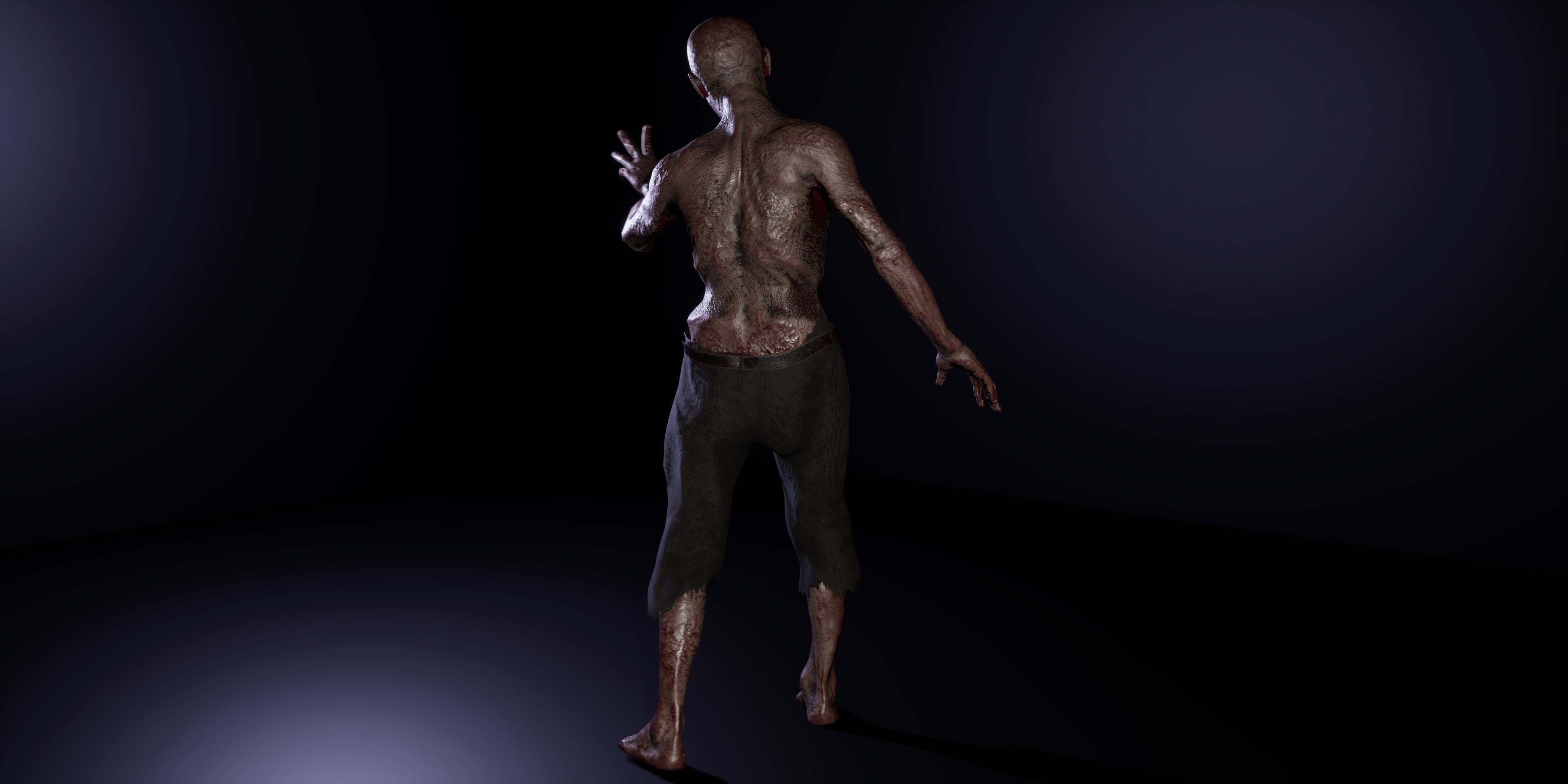 Zombie lowpoly rigged Low-poly 3D model_6