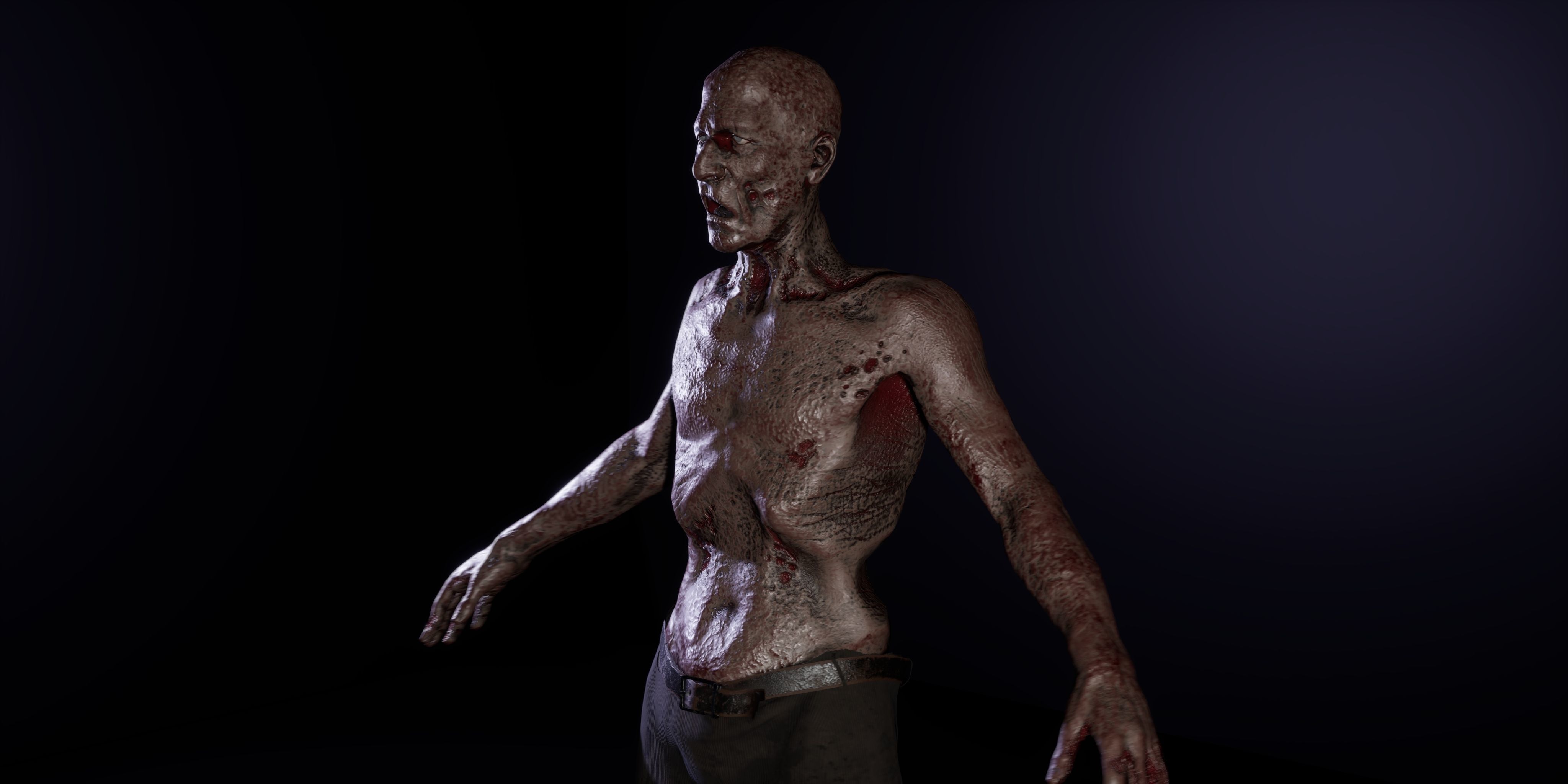 Zombie lowpoly rigged Low-poly 3D model_18