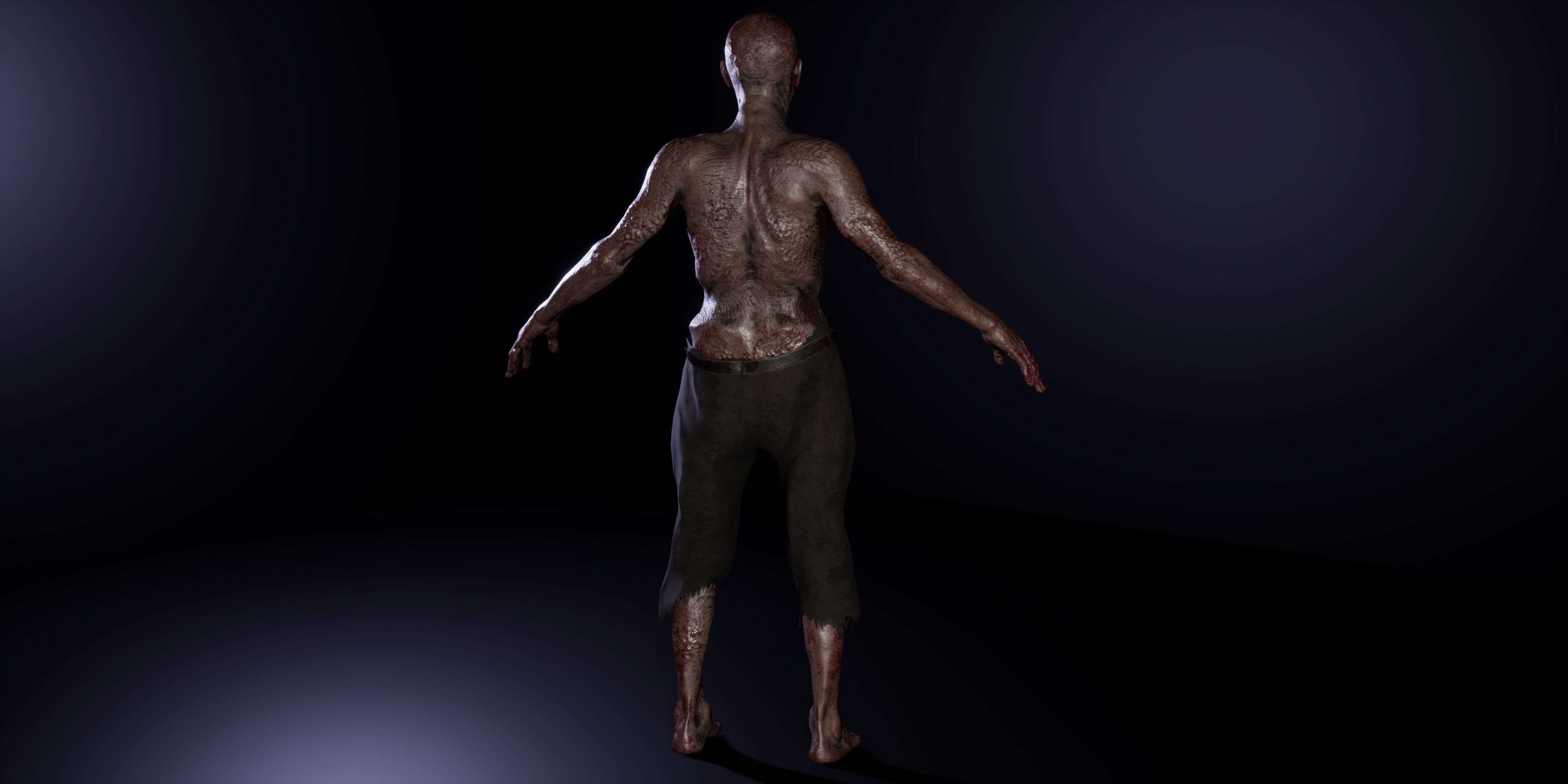 Zombie lowpoly rigged Low-poly 3D model_11