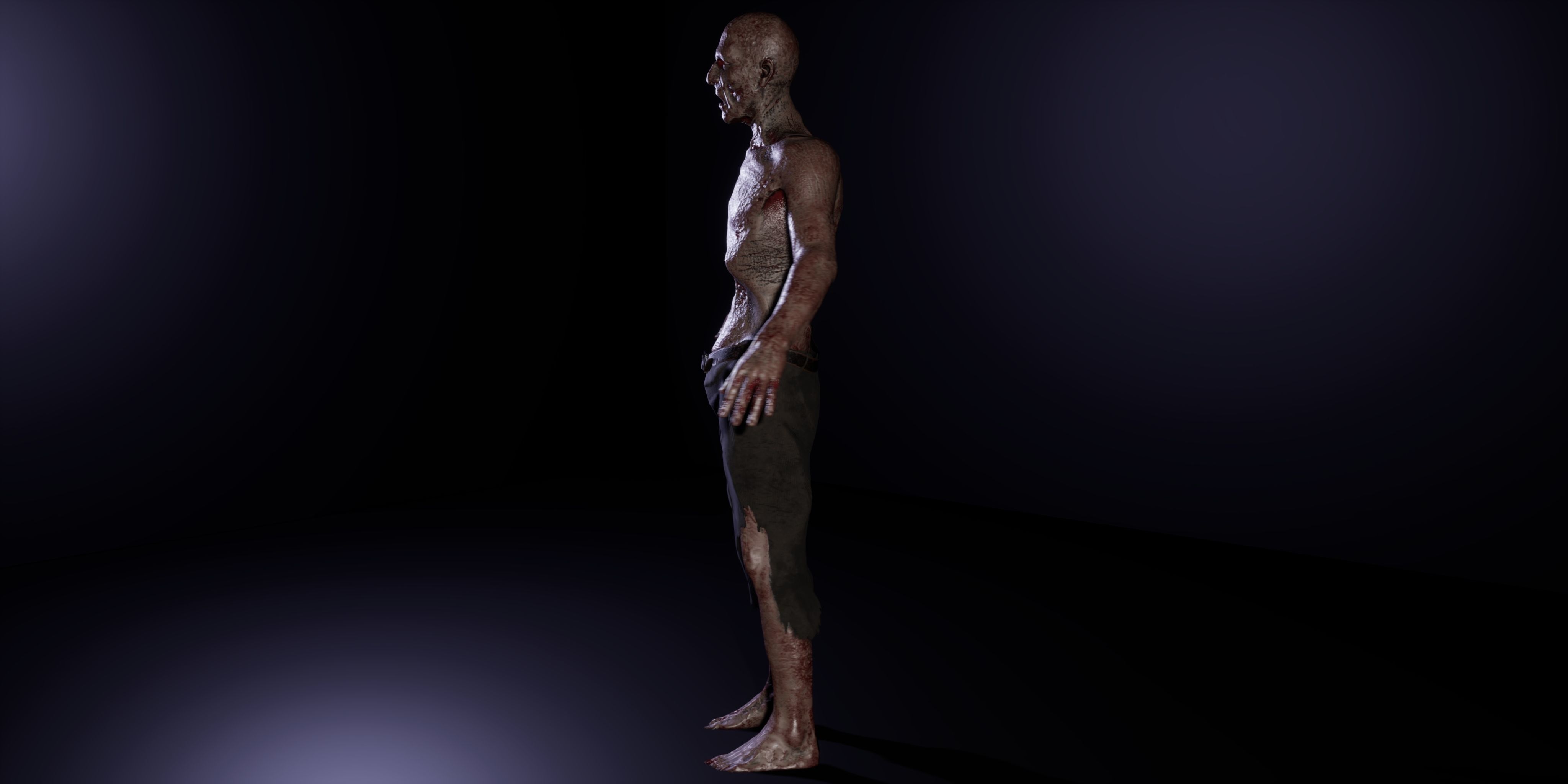 Zombie lowpoly rigged Low-poly 3D model_9