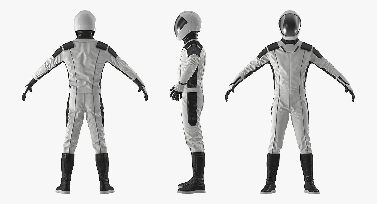 Futuristic Space Suit 3D model_2