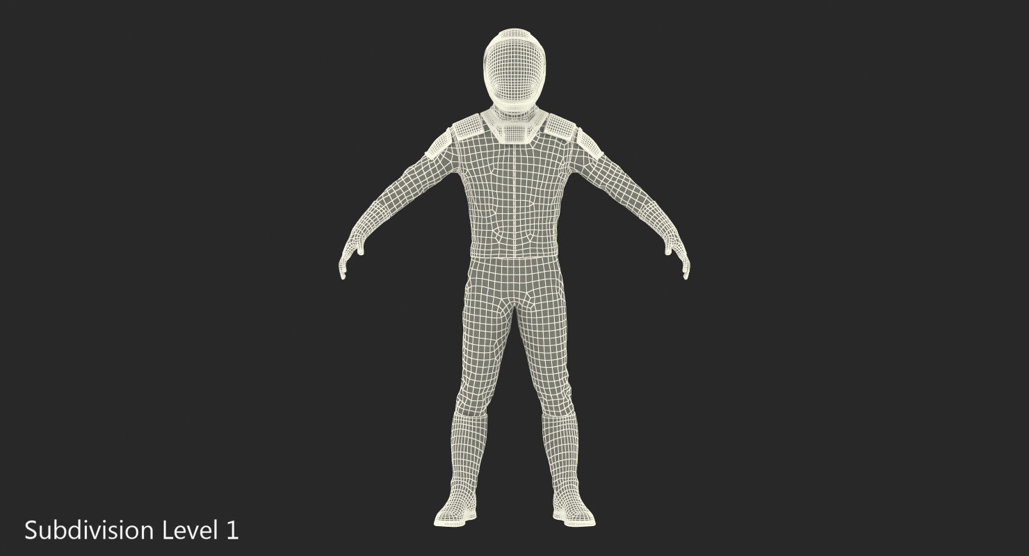 Futuristic Space Suit 3D model_9