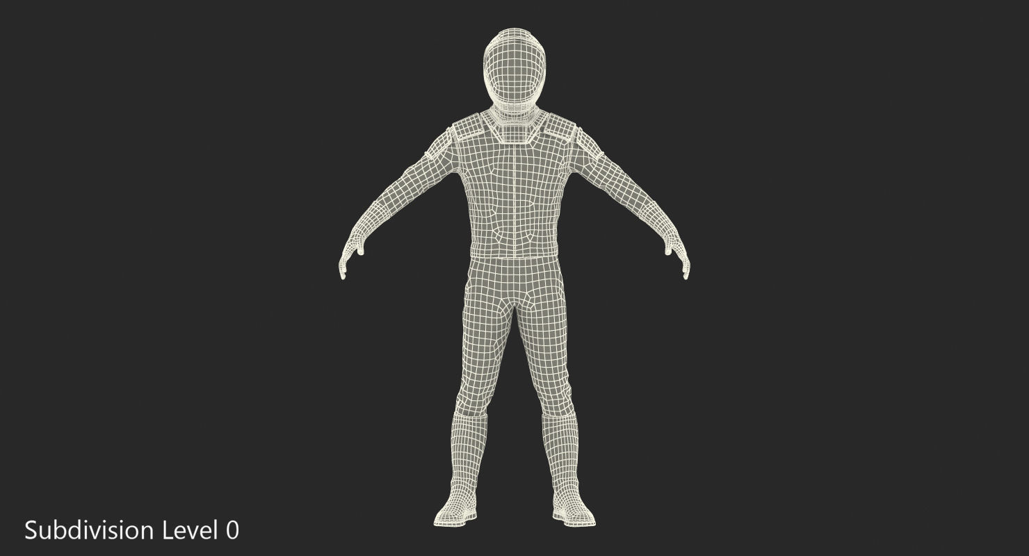 Futuristic Space Suit 3D model_8