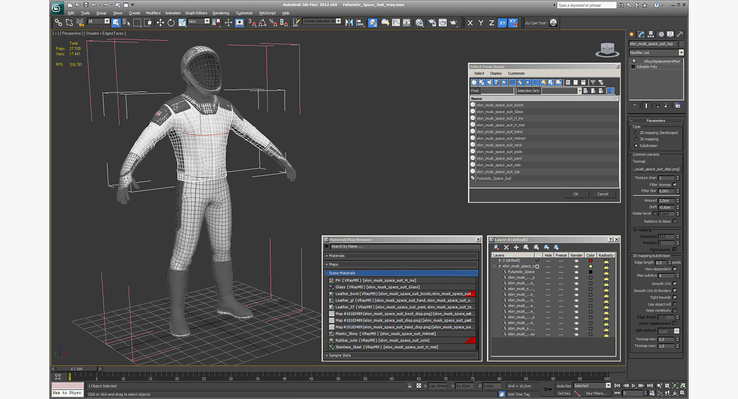 Futuristic Space Suit 3D model_12