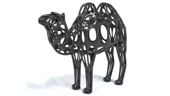 Bactrian Camel Voronoi Statue 