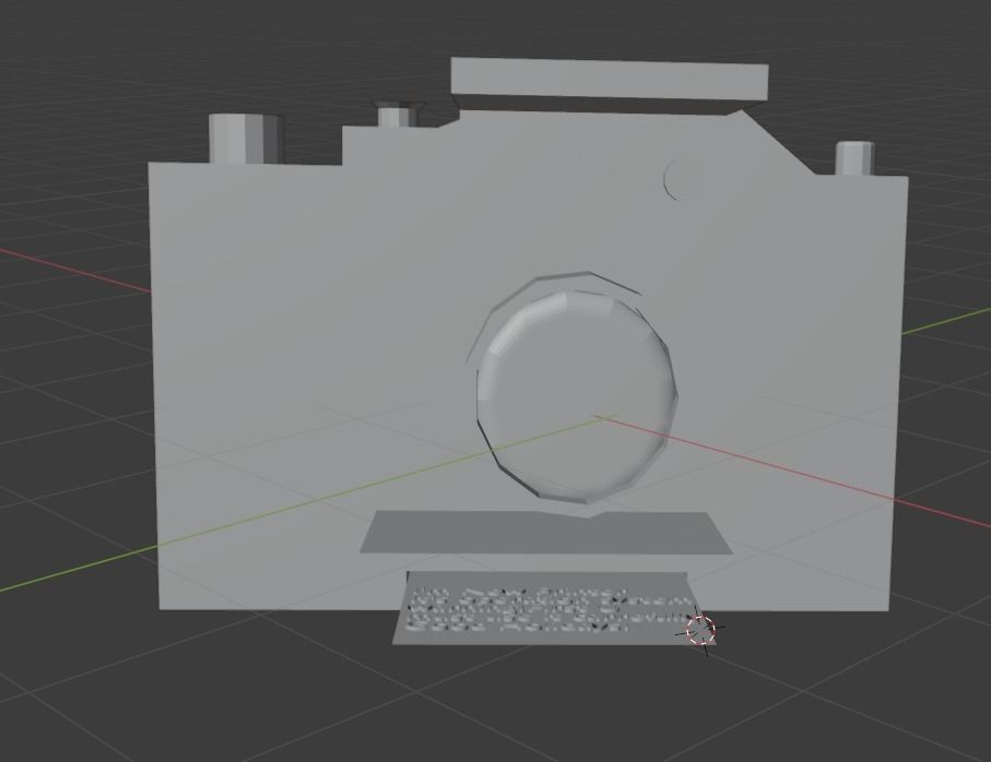 Camera with leaf Free low-poly 3D model_3